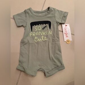 Cat & Jack Olive 'So Franken Cute' Baby Bodysuit